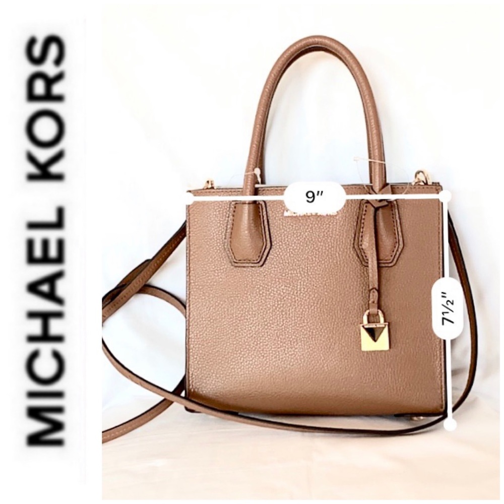 NWT authentic MK genuine leather Mercer messenger - Picture 4 of 5